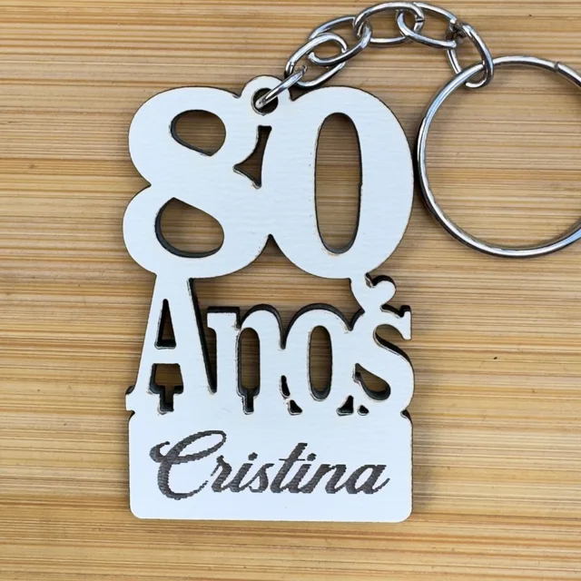 Kit Chaveiros Idade Personalizado Nome MDF Aniversário Lembrança Festa