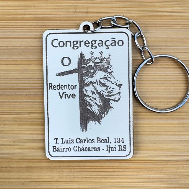 Kit Chaveiros Igreja Personalizado Nome Congregação MDF Lembrança Evento