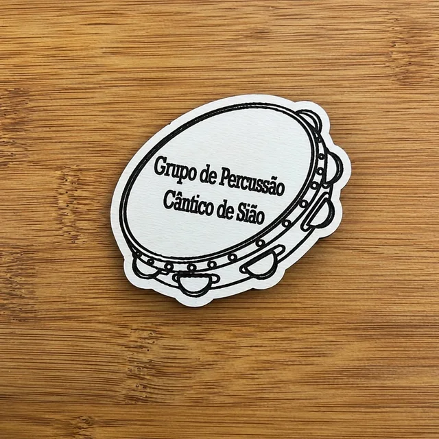 Kit Imãs de Geladeira Pandeiro Personalizado MDF Religioso