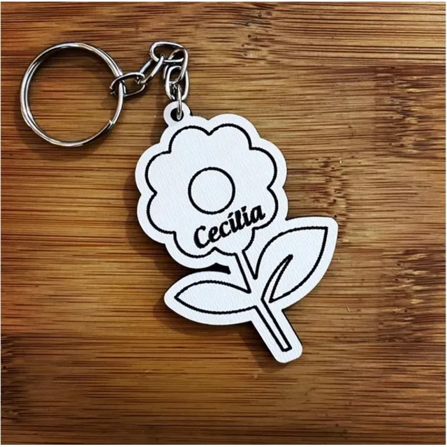 Kit Chaveiros MDF Flor Jardim Encantado - Lembrancinha de Aniversário