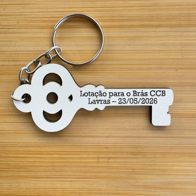 Kit Chaveiros - Chave Lembrança Imobiliaria Casa Nova Personalizada MDF Igreja CCB Evento Religioso