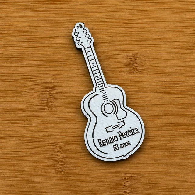 Kit Imãs de Geladeira Violão Personalizado MDF Musical Igreja