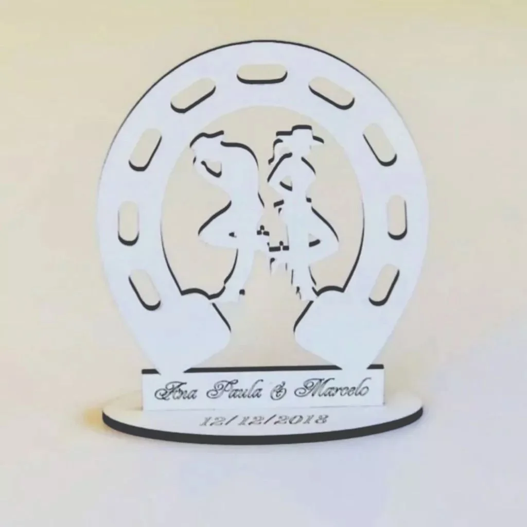 Centro de Mesa MDF Casamento – Kit com Nomes Personalizados