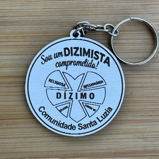Kit Chaveiros Personalizados MDF Tema Dízimo Cristão