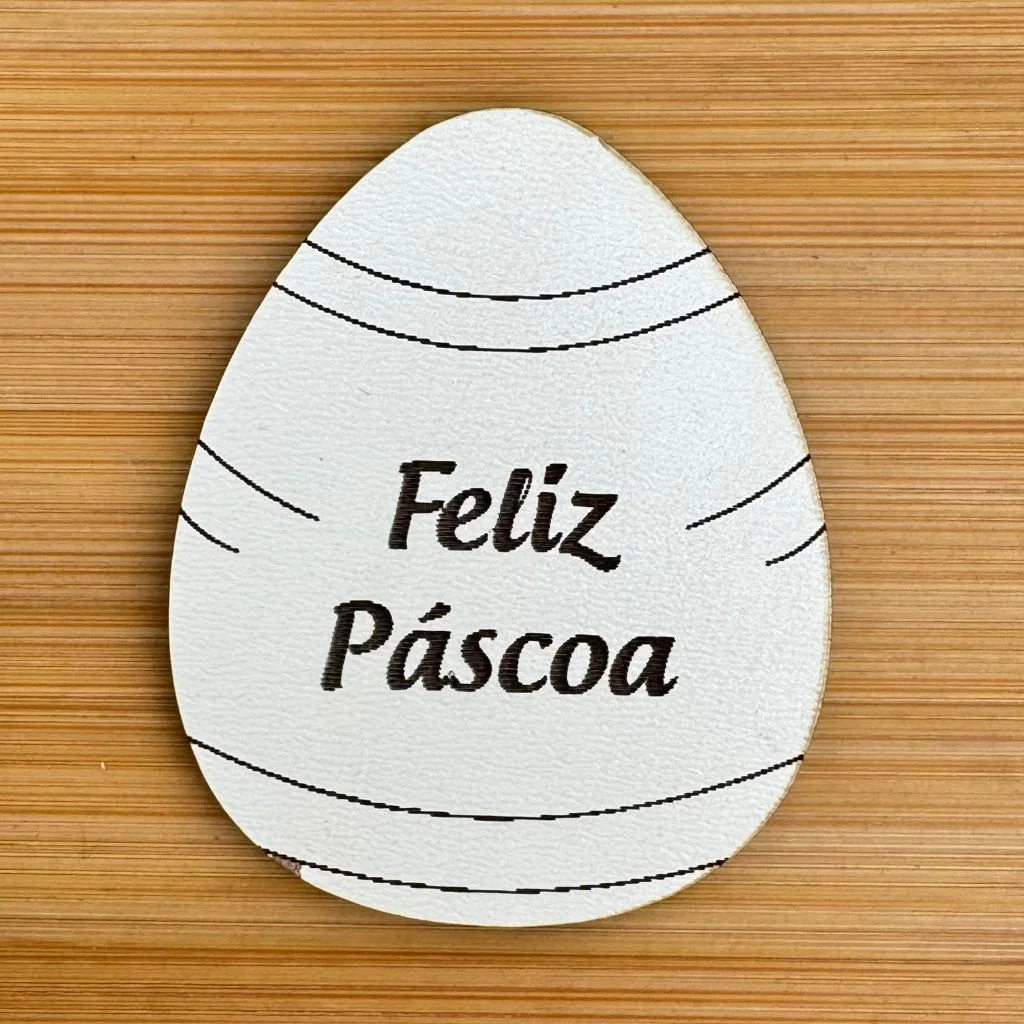 Kit Imãs de Geladeira Personalizados Ovo de Páscoa em MDF | Lembrancinha Feliz Páscoa