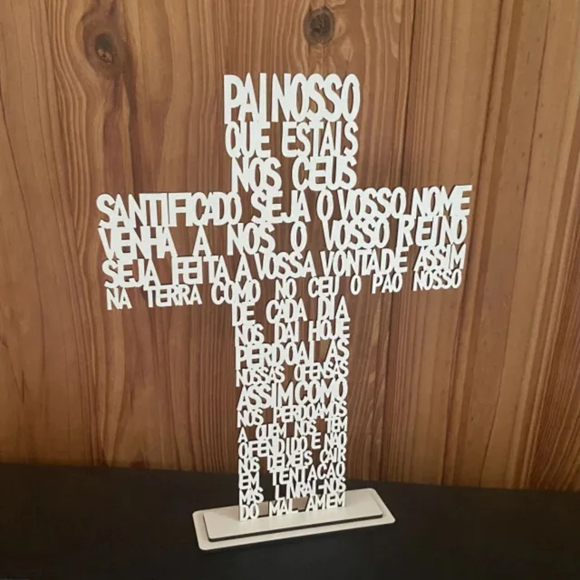 Kit Cruz Pai Nosso para Lembrancinha Religiosa - Primeira Eucaristia, Crisma e Eventos.