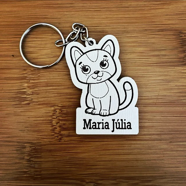 Kit Chaveiros MDF Gato - Lembrancinha de Aniversário