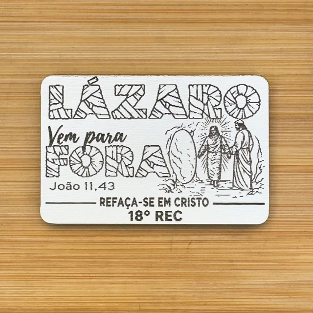 Kit Imãs de Geladeira Lázaro Vem Para Fora Personalizado MDF Religioso