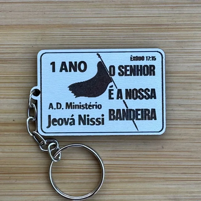 Kit Chaveiros Personalizados MDF Aniversário de Ministério Evangélico