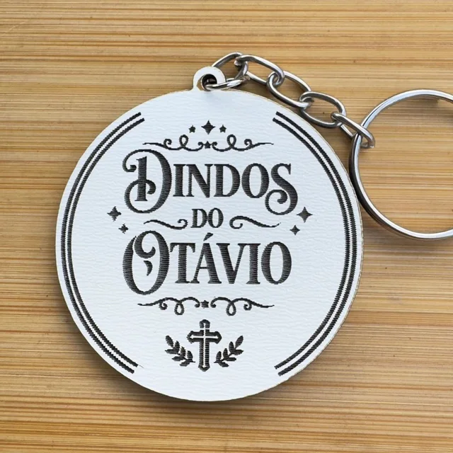 Kit Chaveiro Personalizado Dindos MDF Batizado Religioso