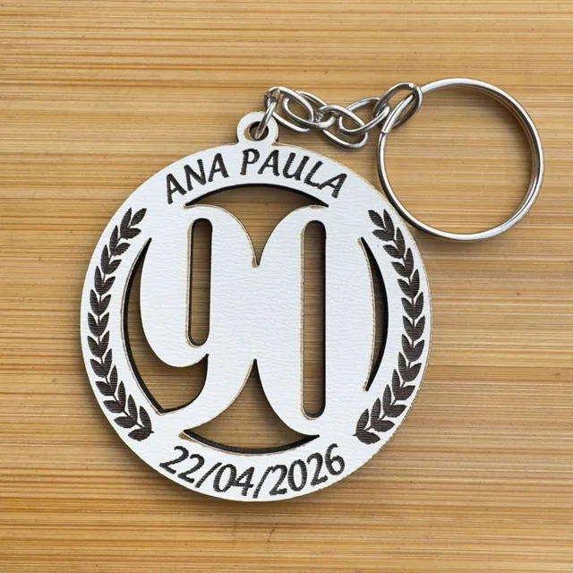 Kit Chaveiros - Aniversário Personalizado MDF Festa Nome Data Lembrancinha