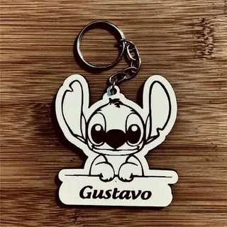 Kit Chaveiros MDF Lilo e Stitch - Lembrancinha de Aniversário