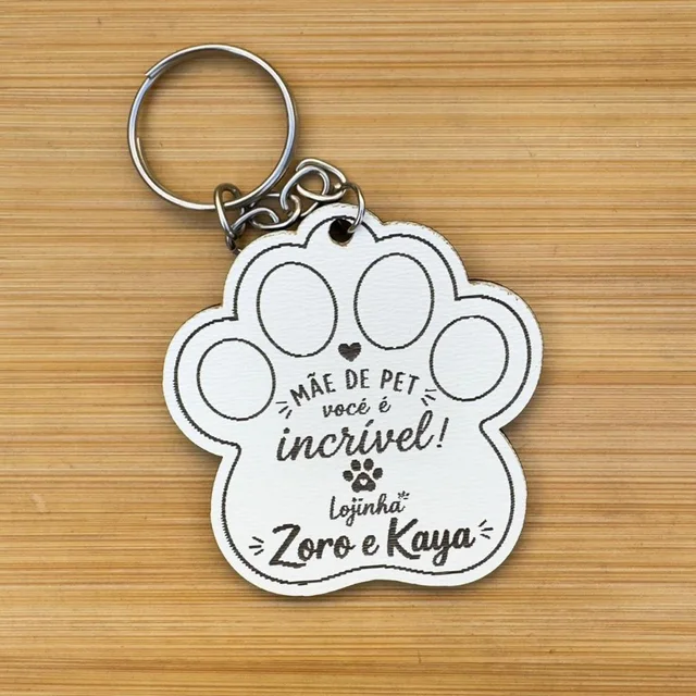 Kit Chaveiros Mãe de Pet Personalizado Nome Pets MDF Lembrança Cachorro