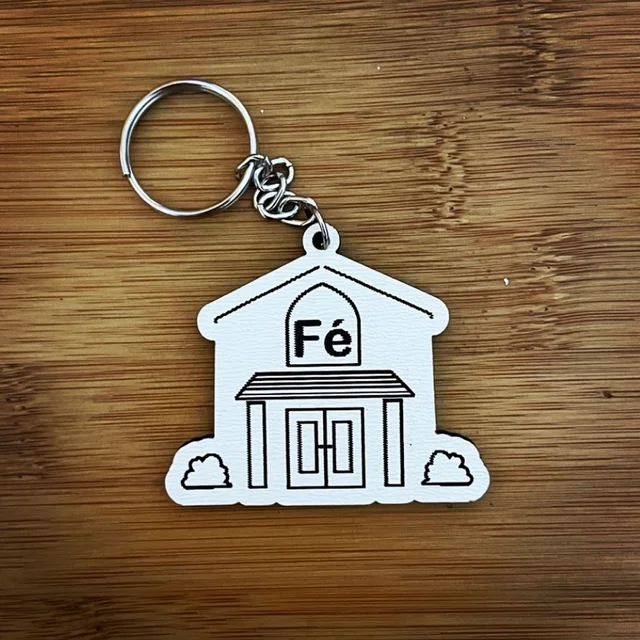 Kit Chaveiros MDF Igreja - Lembrancinha Religiosa
