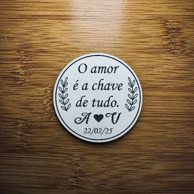 Kit Imãs de Geladeira Casamento Personalizado MDF Lembrancinha