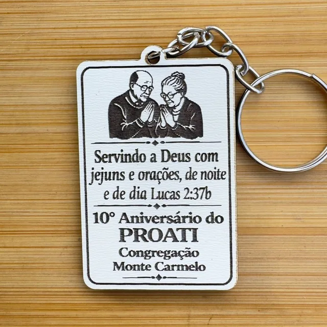 Kit Chaveiros - Idosos Personalizado MDF Igreja Aniversário Grupo Oração