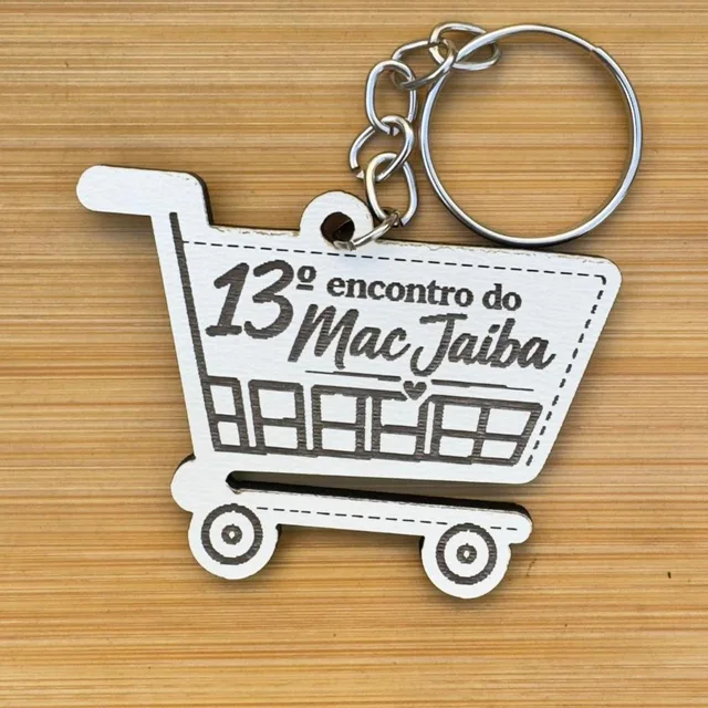 Kit Chaveiros Carrinho Mercado MDF Personalizado Evento Supermercado