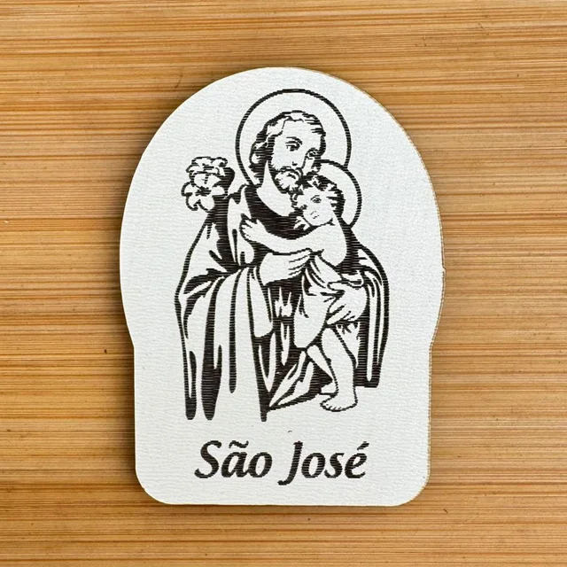 Kit Imãs de Geladeira São José em MDF | Lembrancinha Religiosa para Igreja e Eventos Católicos