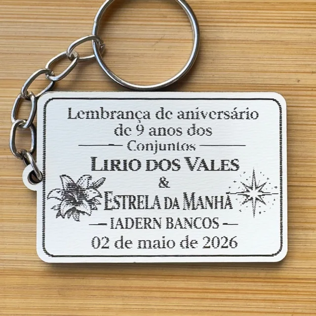 Kit Chaveiros Igreja Aniversário Ministério MDF Personalizado Lembrança Evento