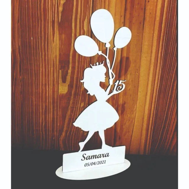 Kit Centro de Mesa Menina - Lembrancinha de Aniversário