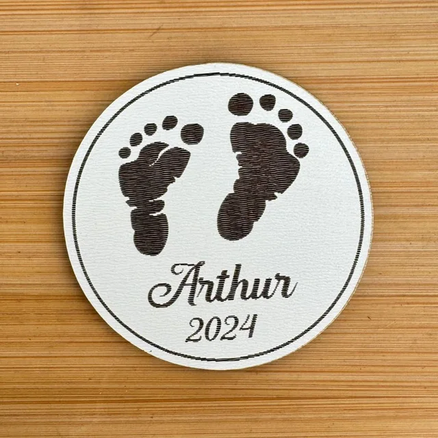 Kit Imãs de Geladeira Personalizados Pezinho Bebê em MDF | Lembrancinha Chá de Bebê e Chá de Fralda
