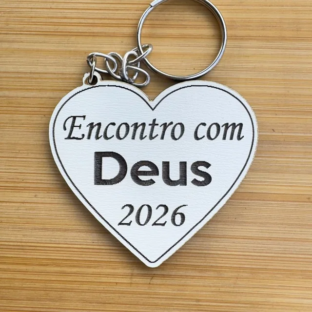 Kit Chaveiros - Encontro com Deus Personalizado MDF Retiro Religioso Igreja