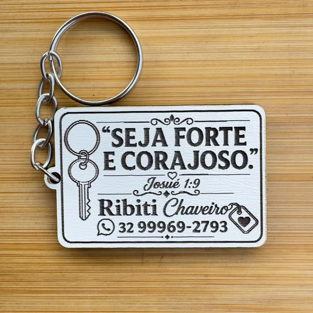 Kit Chaveiros Cartão de Visita Empresa Personalizado MDF