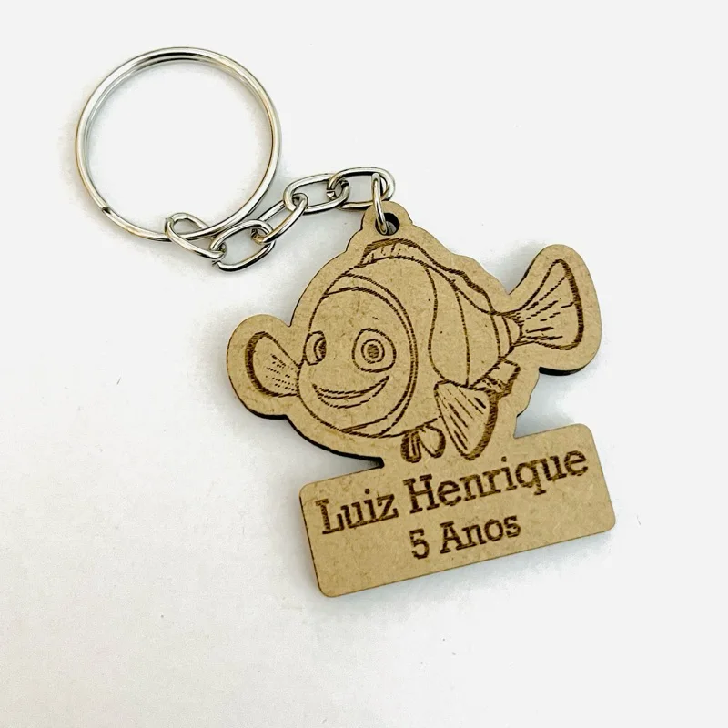 Kit Chaveiros MDF Peixe Nemo - Lembrancinha de Aniversário