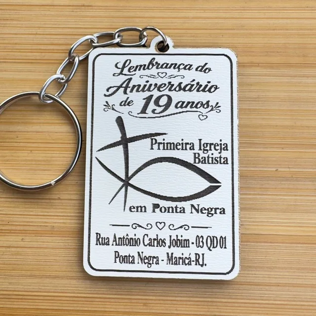 Kit Chaveiros - Igreja Batista Personalizado MDF Aniversário Evento Religioso
