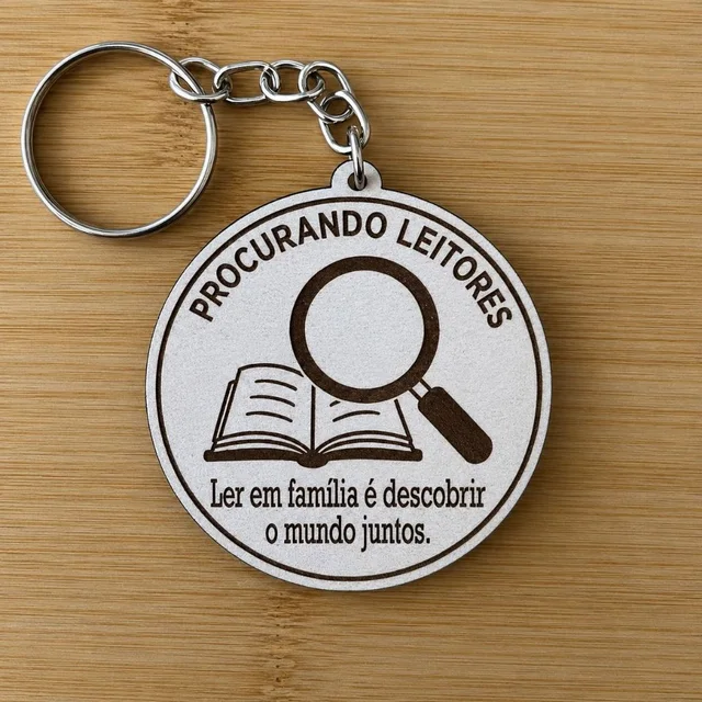 Kit de Chaveiros Incentivo Leitura Personalizado MDF Escola Biblioteca Professor Educação Infantil