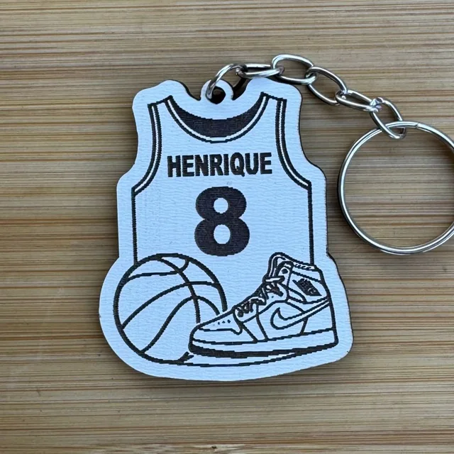 Kit Chaveiros Personalizados MDF Basquete – Lembrancinha de Aniversário