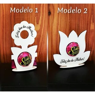 Kit Porta Bombom Lembrancinha Dia da Mulher em MDF