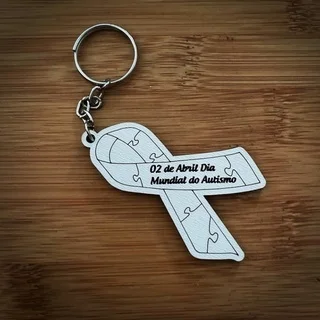 Kit Chaveiros MDF -  Lembrancinha Dia do  Autismo