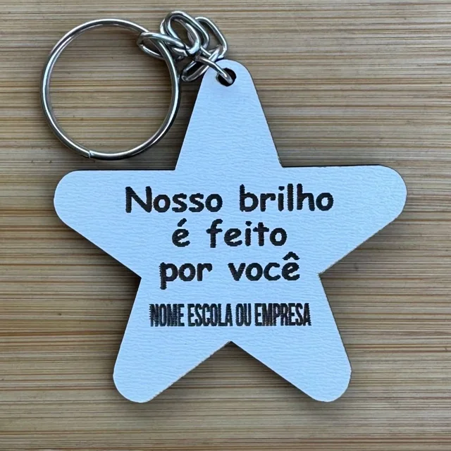 Kit Chaveiros Personalizados MDF Homenagem Escola Empresa