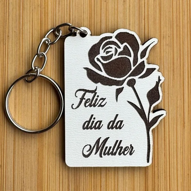 Kit Chaveiros Dia da Mulher Personalizados MDF Evento Igreja e Empresas