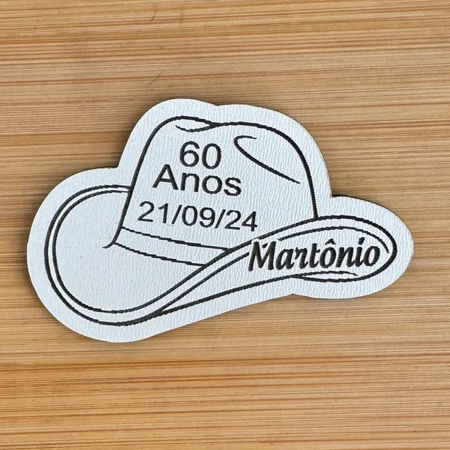 Kit Imãs de Geladeira Personalizados Chapéu em MDF | Lembrancinha Aniversário