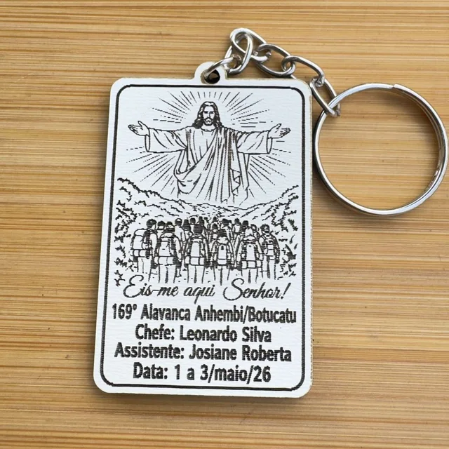 Kit Chaveiros - Encontro Religioso Personalizado MDF Igreja Alavanca Cristã