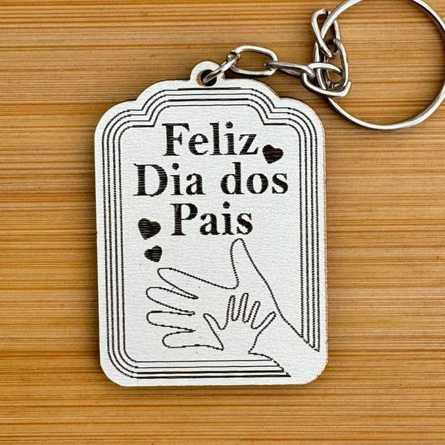 Kit Chaveiros Personalizados MDF Feliz Dia dos Pais Mãos – Lembrancinha Dia dos Pais