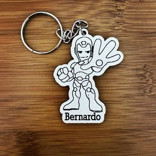 Kit Chaveiros MDF Homem de Ferro - Lembrancinha Aniversário Vingadores