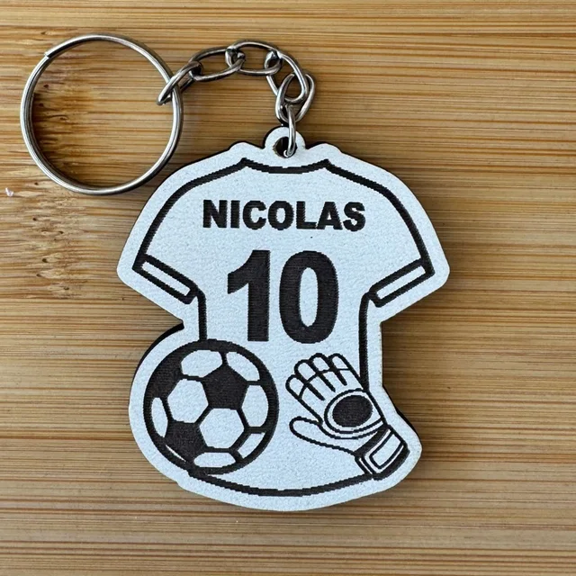 Kit Chaveiros Personalizado MDF – Futebol Goleiro Aniversário