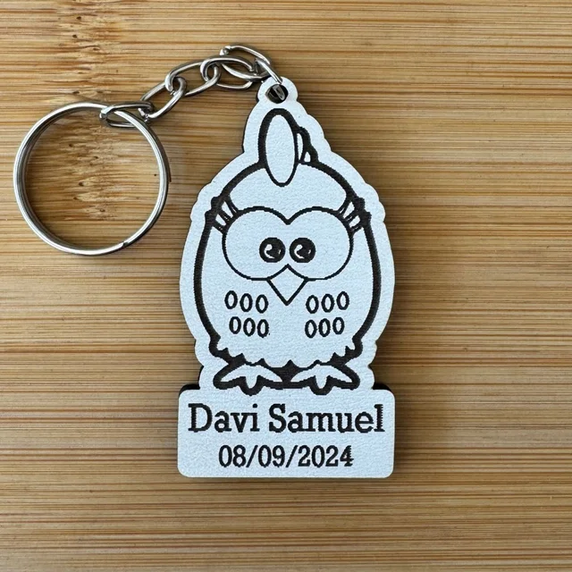 Kit Chaveiros Personalizados MDF – Aniversário Infantil Coruja
