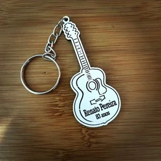 Kit Chaveiros MDF Violão - Lembrancinha de Aniversário e Religiosa