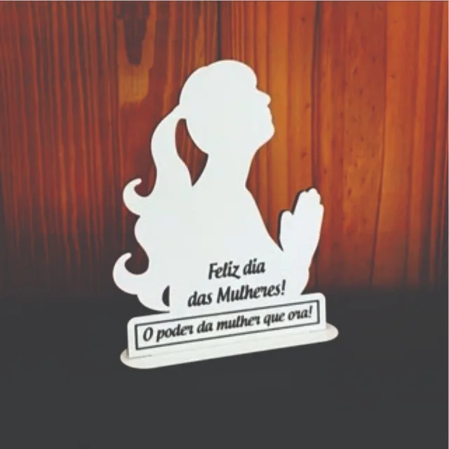 Kit Centro de Mesa - Lembrancinha Dia da Mulher em MDF
