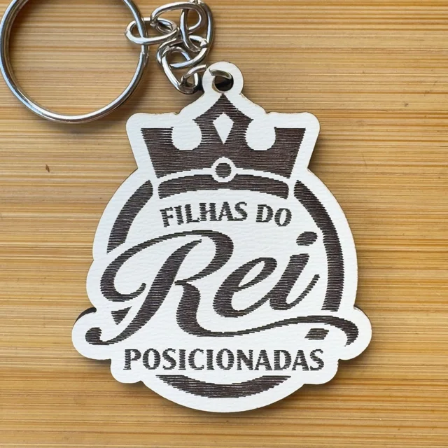 Kit Chaveiros Filhas do Rei MDF Personalizado Lembrança Igreja Evento