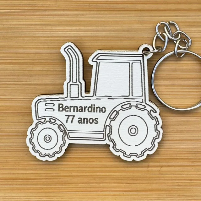 Kit Chaveiros Trator Personalizado Fazendeiro Agronegócio Lembrancinha de Aniversário MDF