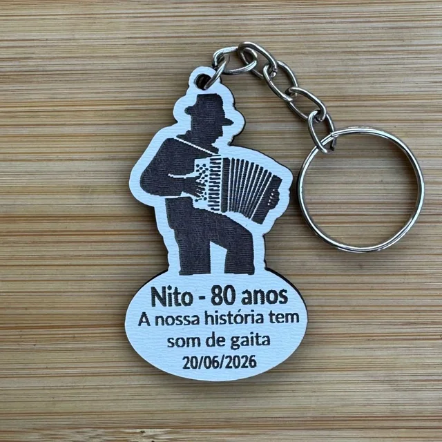 Kit Chaveiros Personalizados MDF Aniversário Gaiteiro – Lembrancinha