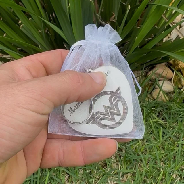 Kit Saquinhos Organza para Chaveiros e Ímãs