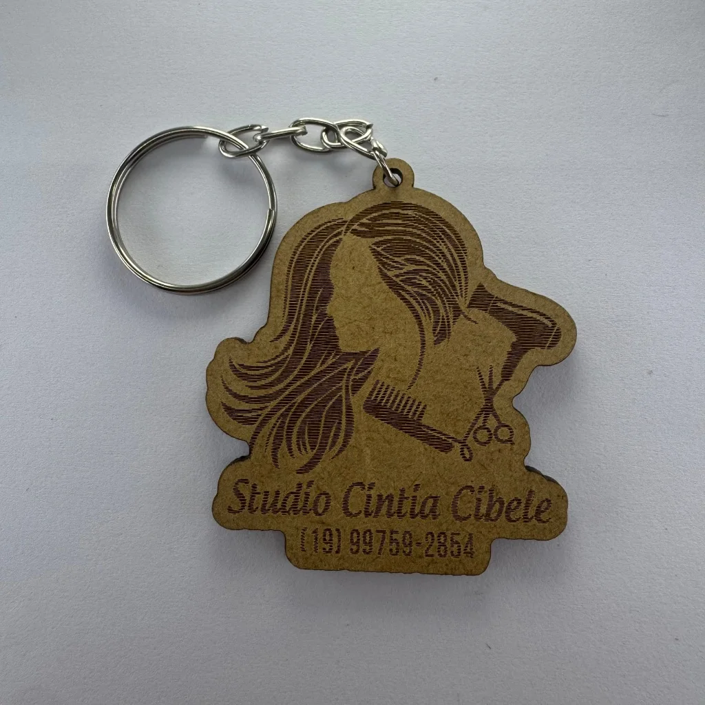 Kit Chaveiros MDF Studio Cabelereira - Lembrancinha Salão de Beleza