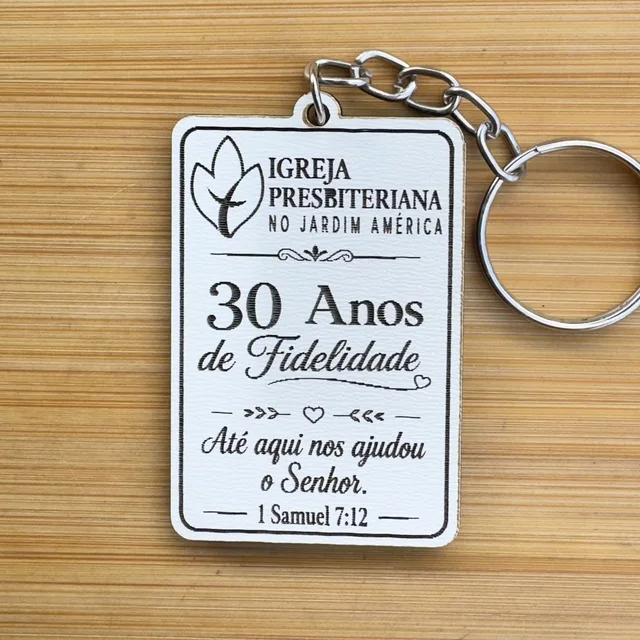 Kit Chaveiro Igreja Presbiteriana MDF Lembrancinha 30 Anos Fidelidade