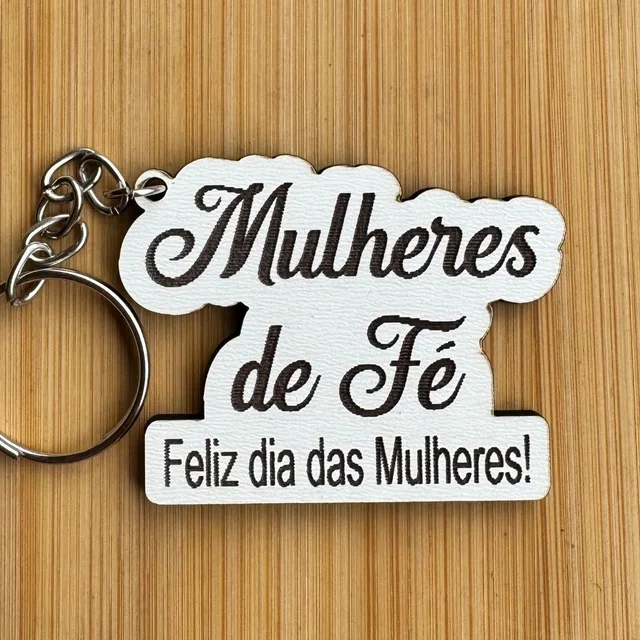 Kit Chaveiros Dia da Mulher MDF Mulheres Cristãs Círculo de Oração